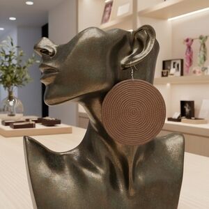 Circle Swirl ▪︎ Wood Enriched Laser Cut Earringz